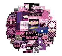 55PCS Water Bottle Stickers for Kids Teens,Funny Aesthetic Stickers,Cute Laptop Stickers,Waterproof Vinyl Cake Stickers,Kawaii Stickers Packs for Skateboard/Scrapbook/Bike/Phone/Luggage