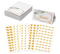 55PCS Wedding Place Cards Table Seating Cards Paper Elegant White Wedding Name Table Place Card with Stickers for Romantic Wedding Scenes Seating Place Cards Decor Birthday Dinner Christmas Party