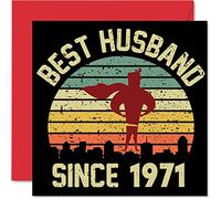 55th Anniversary Card for Husband from Wife, Best Husband Since 1971