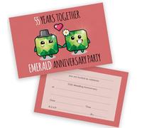 55th Anniversary Party Invitations - 55 Year Together 20 Pack - Wedding Anniversary Invitations for Friends Family A6 Party Invites Invitation Cards with Folding Envelopes