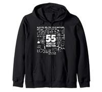 55th Birthday 55 Years Old Funny Chemistry Nerd Humor Geek Zip Hoodie