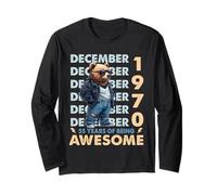 55th Birthday Bear Legends December 1970 55 Years Old Mens Long Sleeve T-Shirt