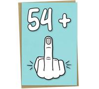 55th Birthday Card, 54 + 1, Funny Birthday Card for 55 Year Old Women or Men, 5x7