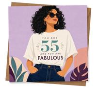 55th Birthday Card for Her, You Are and You Are Fabulous