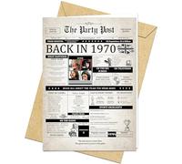 55th Birthday Card Happy Bday Jumbo Card for Men or Women Born In 1970 Big Funny Gifts for Dads or Moms Touring 55 Years Old. Vintage Party Decor Gift Ideas For Husband Wife. Retro Greeting Cards