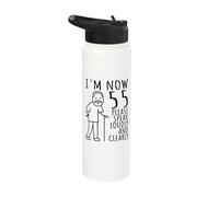 55th Birthday for Him/Men | I'm Now 55 Years Old | 55 Bday Stainless Steel Insulated Water Bottle