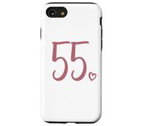 55th Birthday For Women, Fifty-Five Cute Number 55 Years Old Case for iPhone SE (2020) / 7/8