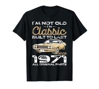 55th Birthday Gift Man Vintage 1971 not Old Classic car Fun T-Shirt
