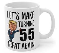 55th Birthday Gifts For Women Men Make Birthdays Great Again 55 Years Old Funny Coffee Mugs With Quotes White Cups Ceramic | Ceramic Coffee Mug | Stylish Printed Design | Tea & Cof | 11oz