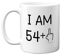 55th Birthday Gifts for Women Men, Rude Novelty Mug Middle Finger, Gag Joke Gifts, Perfect Funny Mugs for Birthday Present, 11oz Premium Ceramic Coffee Mug