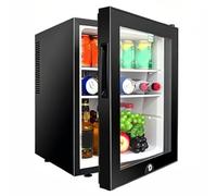55w Compact Upright Freezer Glass Door,Single Lock MiniTable Top Fridge 40L
