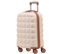 55x35x20cm Hard Case Bubble Carry On Suitcase - 100+ Airline Approved Flight Knight Cream Cabin