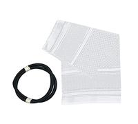 55''x55'' Men's Arab Scarf Shemagh Headscarf Desert Kerchief Headband Set Classic Arab Areas Scarves Breathable Saudi Arabian Dubai Keffiyeh Headwrap Large Shawl Turban Bandana Head Wrap Muslim Hijab