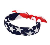 55x55CM Unisex American Flag Stripes Star Printed Headband Bandana Cotton Sport Square Scarf Hip-Hop Wristband Hair Wrap