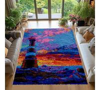 55x75 cm Latch Hook Kits for Adults, Latch Hook Rug Kit, Latch Hook Cushion Kits, Carpet Embroidery Needlework Crocheting, Tapestry Kits for Home Decoration, Crochet Rug Making Kit for Adults