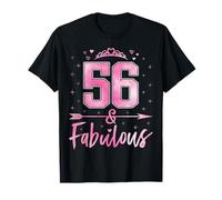56 and Fabulous Cute Ladies 56th Birthday Women 56 Years Old T-Shirt