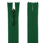56 cm / 22 Inch Bottle Green Invisible Zip - Nylon Closed-End Concealed Zipper for Dressmaking, Skirts, Cushions, Bridal & Alterations - Giddy Square