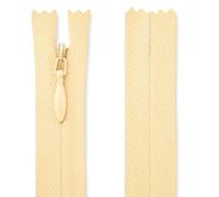 56 cm / 22 Inch Cream Invisible Zip - Nylon Closed-End Concealed Zipper for Dressmaking, Skirts, Cushions, Bridal & Alterations - Giddy Square