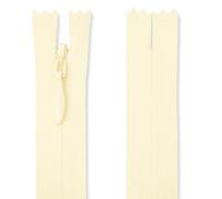 56 cm / 22 Inch Light Cream Invisible Zip - Nylon Closed-End Concealed Zipper for Dressmaking, Skirts, Cushions, Bridal & Alterations - Giddy Square