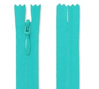 56 cm / 22 Inch Light Turquoise Invisible Zip - Nylon Closed-End Concealed Zipper for Dressmaking, Skirts, Cushions, Bridal & Alterations - Giddy Square