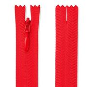 56 cm / 22 Inch Red Invisible Zip - Nylon Closed-End Concealed Zipper for Dressmaking, Skirts, Cushions, Bridal & Alterations - Giddy Square