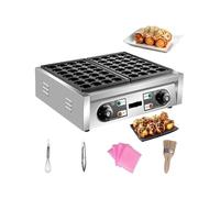 56 Electric Commercial Octopus Fish Ball Takoyaki Maker Double Baking Pan Machine Non Stick Household Grill for Beginners DIY