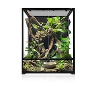 56 Gallon Reptile Tank Tall Full Glass Terrarium, Bearded Dragon Tank Front Opening Reptile Enclosure Cage with Anti Escape Ventilated Top Lid for Snake Gecko Lizard Turtle Frog 24''x18''x30''