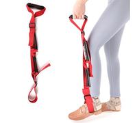 56 Inch Long Leg Lifter with Rubber Grips, Adjustable Leg Lifter Strap After Hip Replacement Knee Surgery Recovery Aids Mobility Tool, Leg Lifters Getting Legs in and Out of Bed, Car, Wheelchair