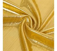 56 Inch Wide Metallic Gold Knit Fabric Stretch Breathable Polyester for Stage Costumes, Evening Gowns, Designer Sewing and Home Crafts