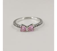 (56) pandora sparkling pink bow ring