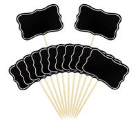 56 Pcs Blank Toothpick Flags Dinner Party Food Labels Chalkboard Cupcake Toppers Buffet Food Tags Cheese Board Markers Fancy Cocktail Picks Fruit Salad Sticks for Decorations Black