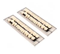 56 Pcs False Teeth, Dentures Dental, 23 Shade A2 Upper + Lower Dental Materials, 2 Set Whole Teeth Synthetic Polymer Denture Tooth, For Replacement, Halloween, Or DIY, 23 A2