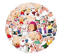 56 Pcs Family Guy Stickers for Laptop, Cool Decals for Teens Kids Boys Skateboard Phone