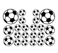 56 PCS Football Wall Stickers,Waterproof PVC Football Stickers,4 Sizes Self-Adhesive Removable Wall Decals,for Boys Bedroom Playroom Living Room Window Door Decoration
