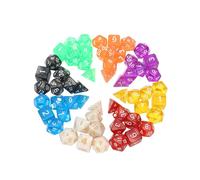 56 Pcs Polyhedral Board RPG MTG Dice Sets 8 Colors 4D 6D 8D 10D 12D 20D with Pouch
