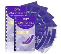 56 Pcs Purple Teeth Whitening Strips,Safe Enamel Non-Slip Dry Strip Technology for Whiter Teeth from The Inside Out Fast Remove Smoking Coffee Wine Stains for All People