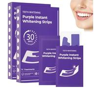 56 PCS Tooth Whitening Strip, Purple Teeth Whitening Strips, It Can Correct Tooth Discoloration, Remove Stains, and Has a Gentle Formula for All People