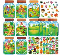 56 Sheets Insect & Bug Jar Stickers, 7 Designs DIY Insects Jars for Toddlers, 590+ Bee/Butterfly/Ladybug Stickers Make Your Own Bug Jars DIY Activity for, Kids, Boys & Girls