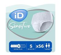 56 x iD Sensitive Extra Plus Small Unisex Incontinence Pants | 4 Packs of 14