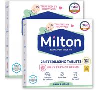 56 x Milton Sterilising Tablets - Kill 99.9% of Germs with Milton Cold Water Steriliser Tablets - 24 Hr Effective Milton Tablets for Bottles & Feed E