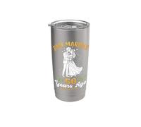 56 Years Ago Just Married Still Going Strong Anniversary Stainless Steel Insulated Tumbler