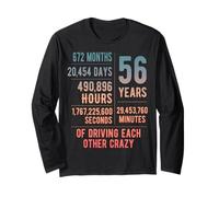 56 Years Married Funny 56th Wedding Anniversary Long Sleeve T-Shirt