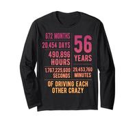 56 Years Married Funny 56th Wedding Anniversary Long Sleeve T-Shirt