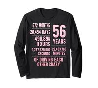 56 Years Married Funny 56th Wedding Anniversary Long Sleeve T-Shirt