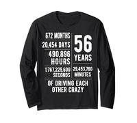 56 Years Married Funny 56th Wedding Anniversary Long Sleeve T-Shirt