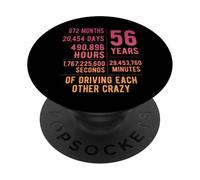 56 Years Married Funny 56th Wedding Anniversary PopSockets Adhesive PopGrip