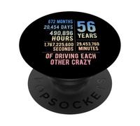 56 Years Married Funny 56th Wedding Anniversary PopSockets Adhesive PopGrip