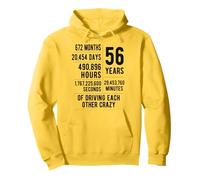 56 Years Married Funny 56th Wedding Anniversary Pullover Hoodie