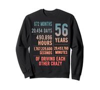56 Years Married Funny 56th Wedding Anniversary Sweatshirt