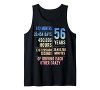 56 Years Married Funny 56th Wedding Anniversary Tank Top